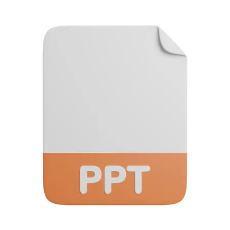 PPT Document File Extension 3D Icon