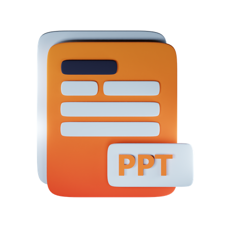 Ppt file extension  3D Icon