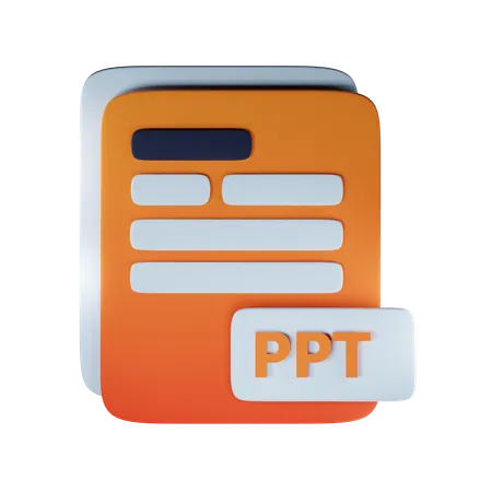 Ppt file extension  3D Icon