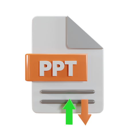 Transferência de arquivo ppt  3D Icon