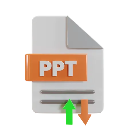 Transferência de arquivo ppt  3D Icon