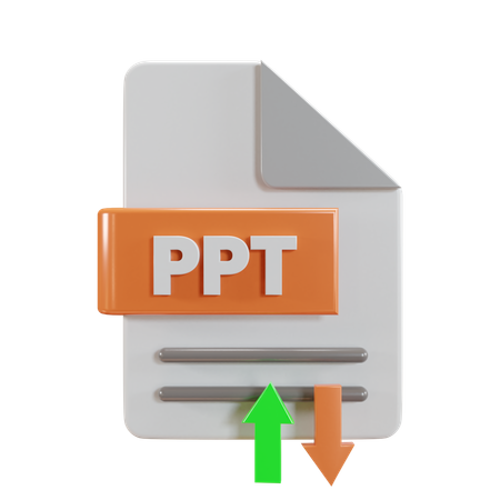 Transfert de fichiers ppt  3D Icon