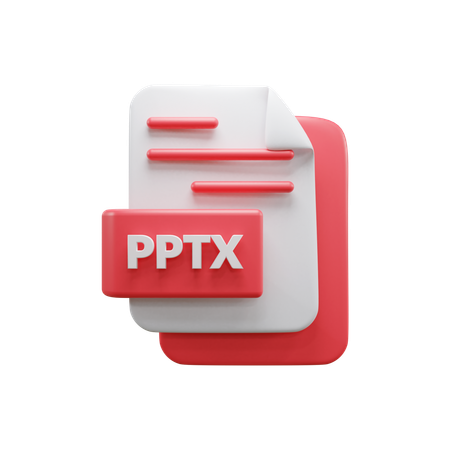 Pptx  3D Icon