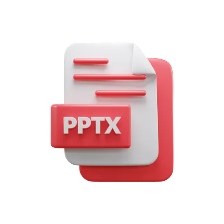 Pptx  3D Icon