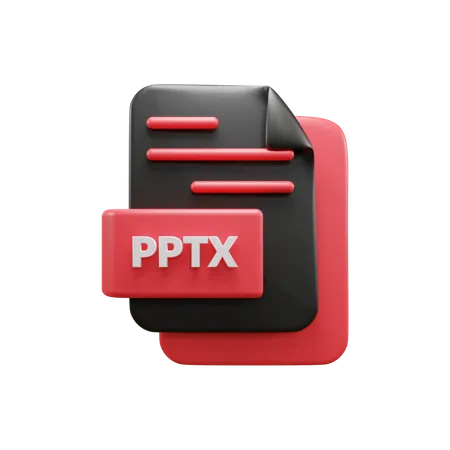 Pptx  3D Icon