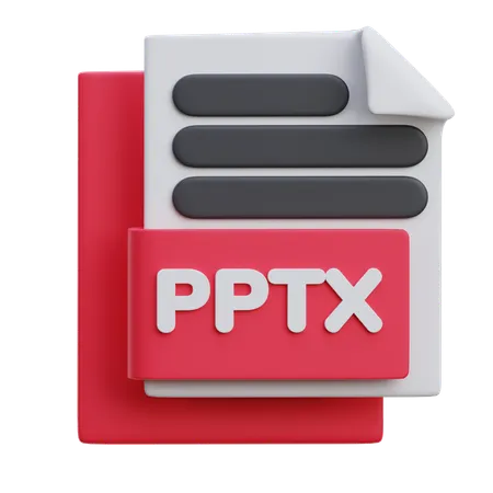 Pptx-Datei  3D Icon