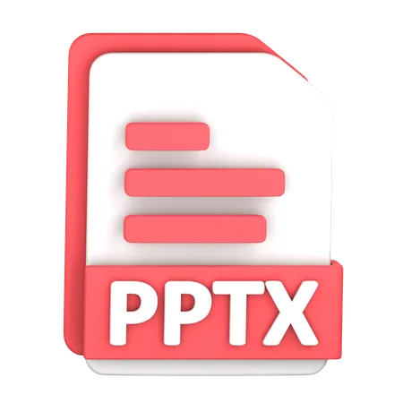Pptx File  3D Icon