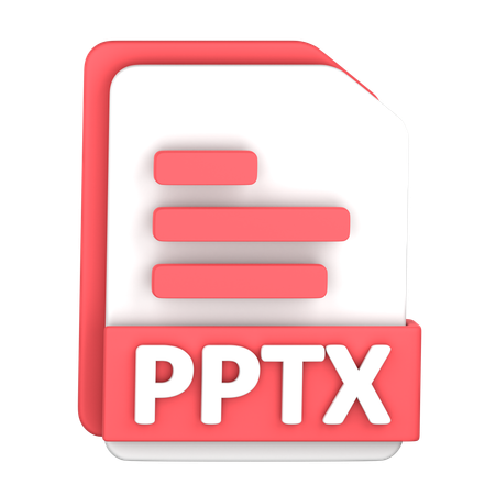 Pptx File  3D Icon