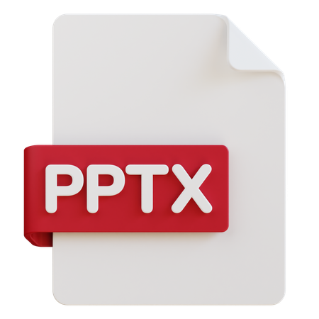 Pptx File  3D Icon