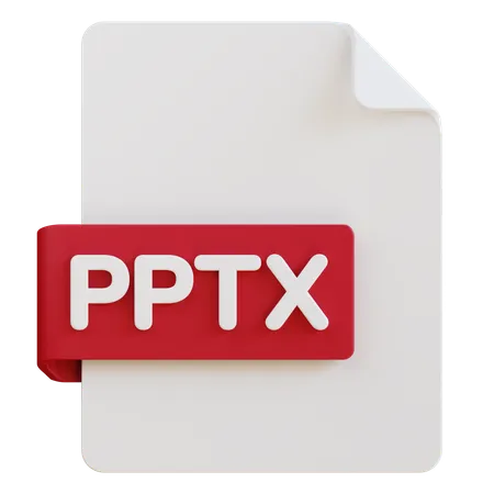 Pptx File  3D Icon