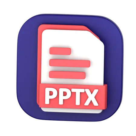 PPTX File  3D Icon