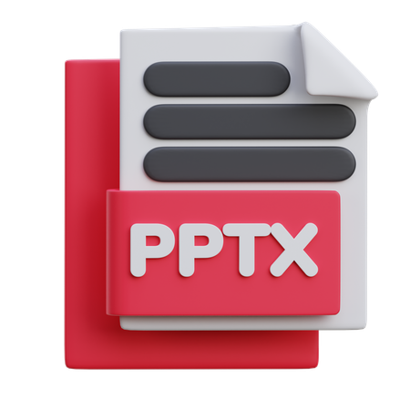 Pptx File  3D Icon