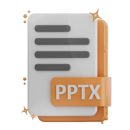 Pptx File  3D Icon
