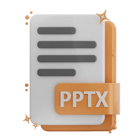 Pptx File  3D Icon