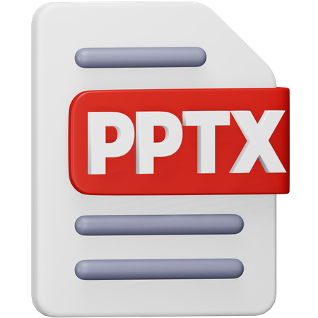 Pptx File  3D Icon