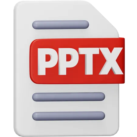 Pptx File  3D Icon