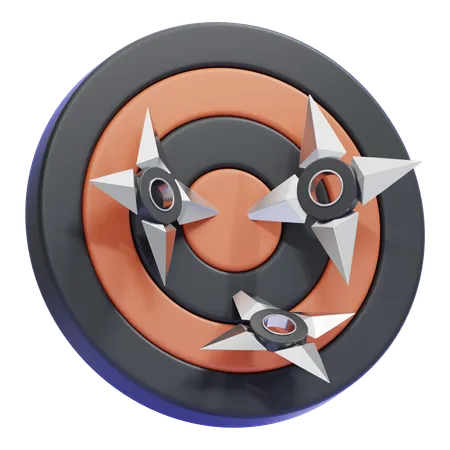 Práctica de tiro con shuriken  3D Icon