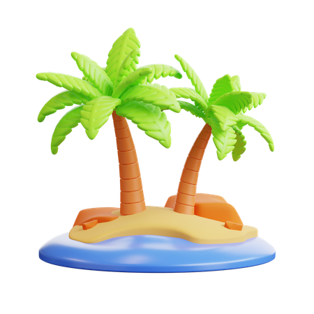 Praia  3D Icon