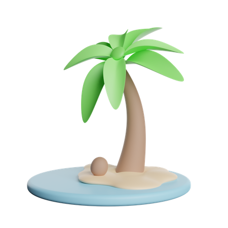 Praia  3D Icon