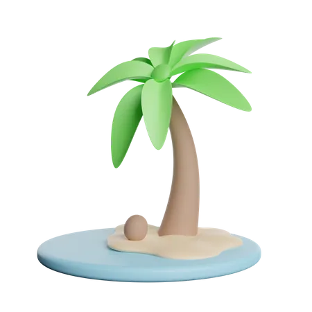 Praia  3D Icon