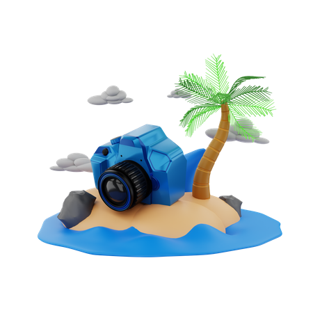 Praia  3D Icon