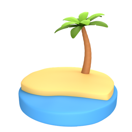 Praia  3D Icon