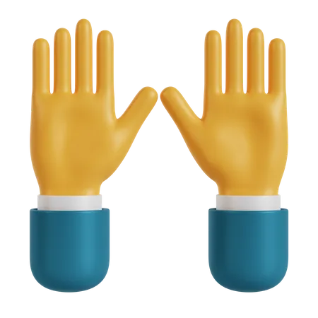 Praise Hand Gesture 3D Illustration