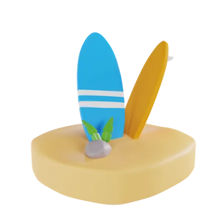 Prancha de surfe  3D Icon