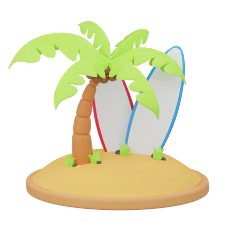 Prancha de surfe  3D Icon