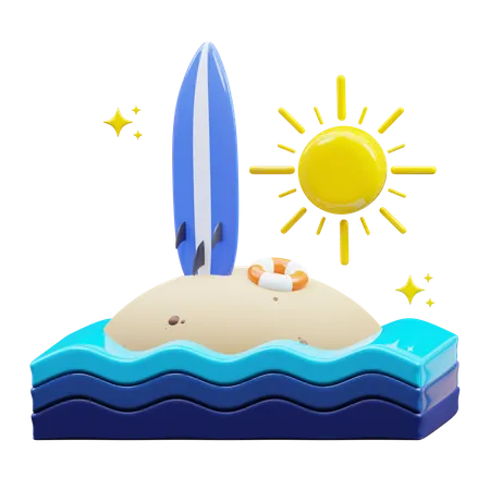 Prancha de surfe  3D Icon