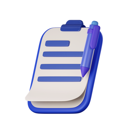 Prancheta  3D Icon
