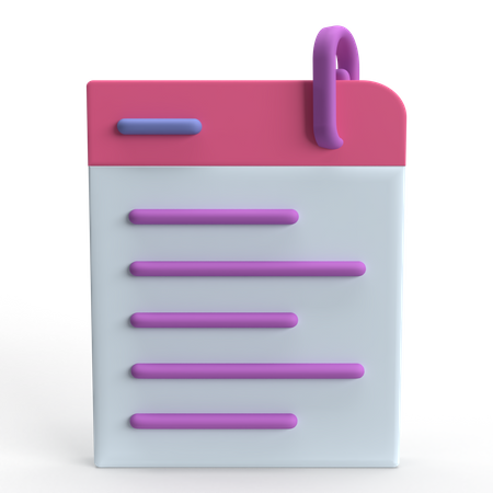 Prancheta  3D Icon