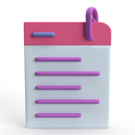 Prancheta  3D Icon