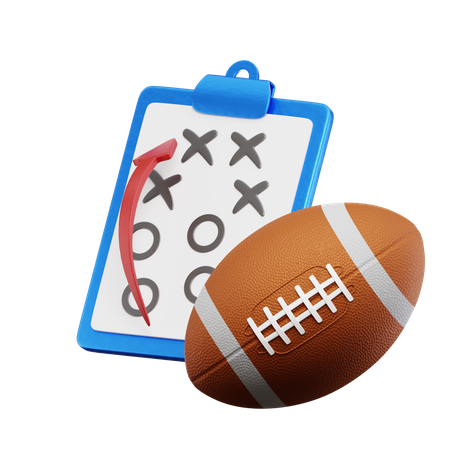 Prancheta de pontuação de futebol americano  3D Icon