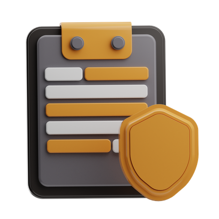 Prancheta e guarda-chuva  3D Icon