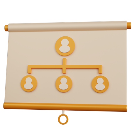 Präsentation der Teamstruktur  3D Icon