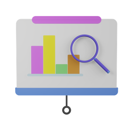 Präsentation des Analysediagramms  3D Illustration