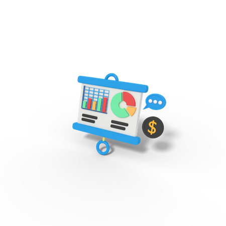 Präsentationsdiagramm  3D Icon