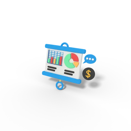 Präsentationsdiagramm  3D Icon