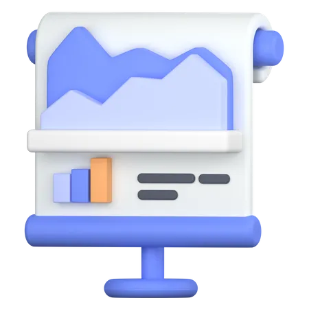 Präsentationsgraph  3D Icon