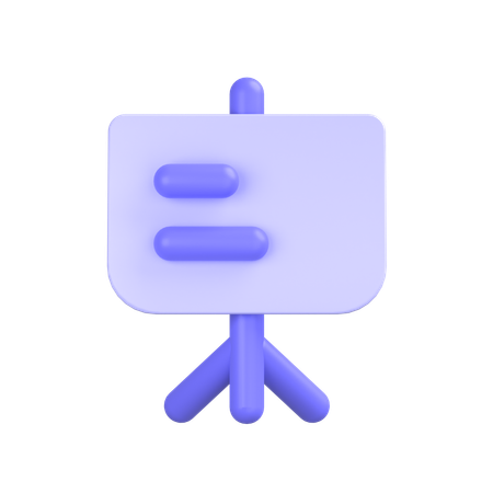 Präsentationstafel  3D Icon