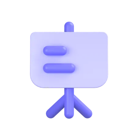 Präsentationstafel  3D Icon