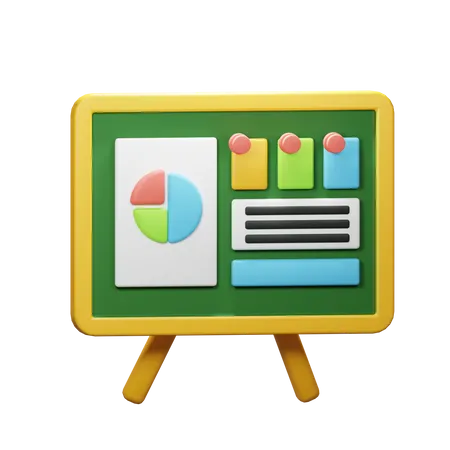 Präsentationstafel  3D Icon