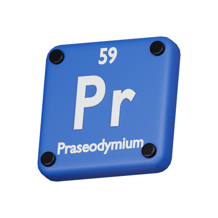 Praseodymium  3D Icon