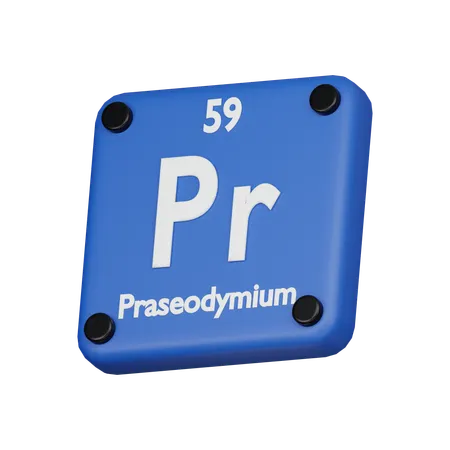 Praseodymium Element 3 D Icon 3D Icon