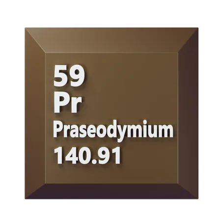 Praseodymium  3D Icon