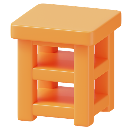 Prateleiras de madeira  3D Icon