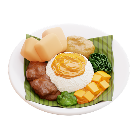Prato de arroz  3D Icon