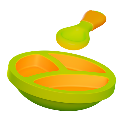 Prato de comida para bebê  3D Icon