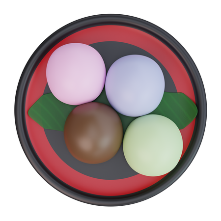 Prato de mochi  3D Icon